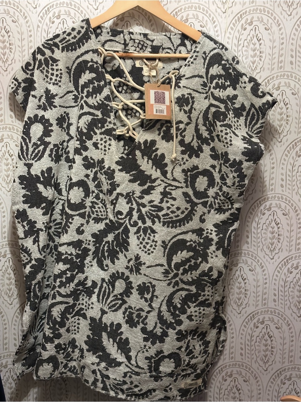 Sand Cloud Lace-Up Paisley Cover Up NWT